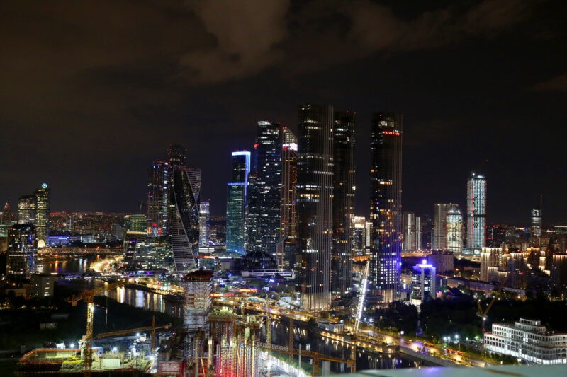 Москва-Сити ночью