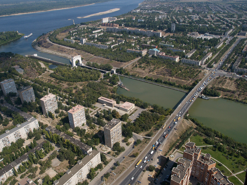 Вид на канал с высоты птичьего полета